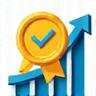 Icône de résultats prouvés